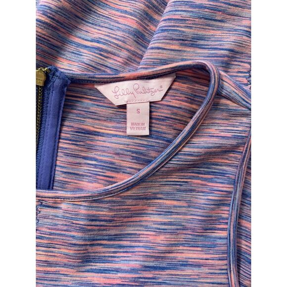 Lilly Pulitzer Fit and Flare Dress Cove Pink Space Tie Dye Size Small - Picture 2 of 7